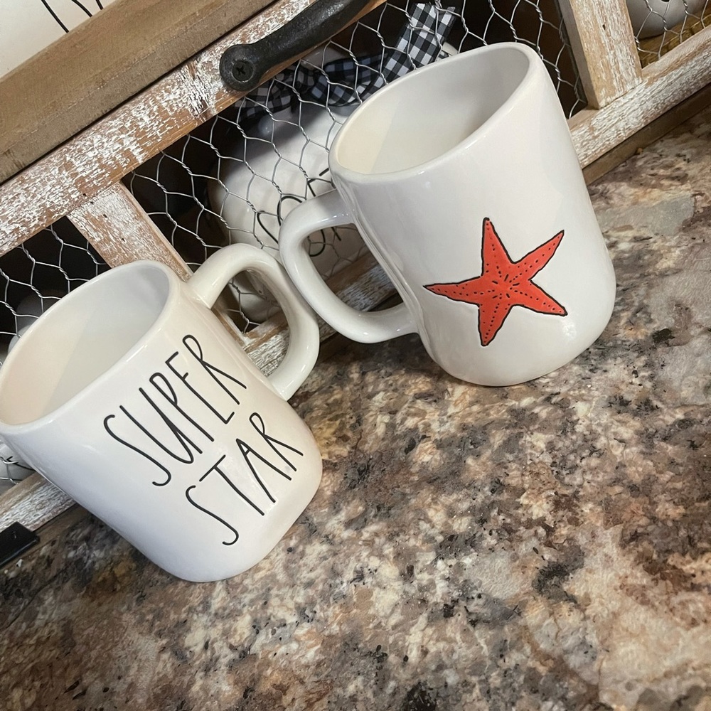 Rae Dunn super star starfish mugs